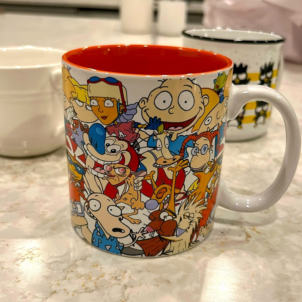 🚗The RuG Rats Nickelodeon Ren & Stimpy Hey Arnold Cartoon Coffee MUG collectible